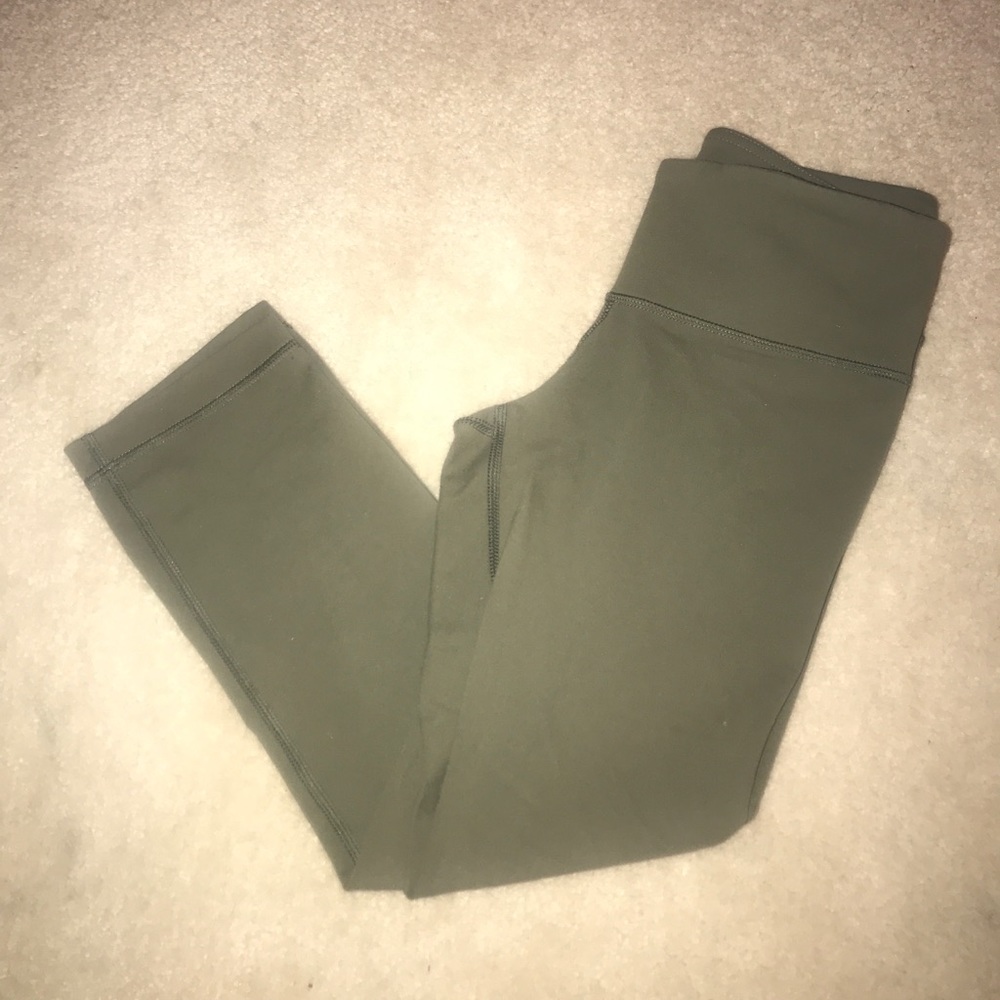 Olive green Lululemon leggings